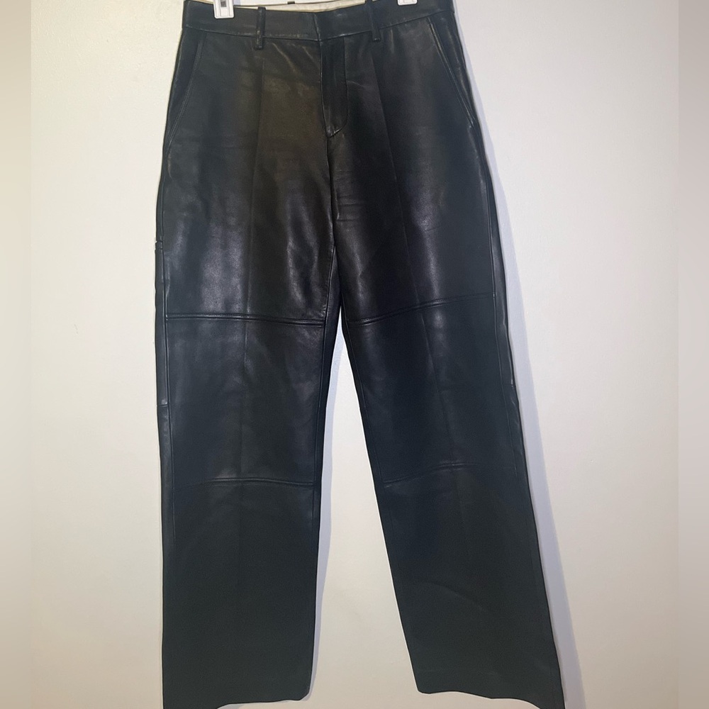 Helmut Lang Men’s Leather Carpenter Pants